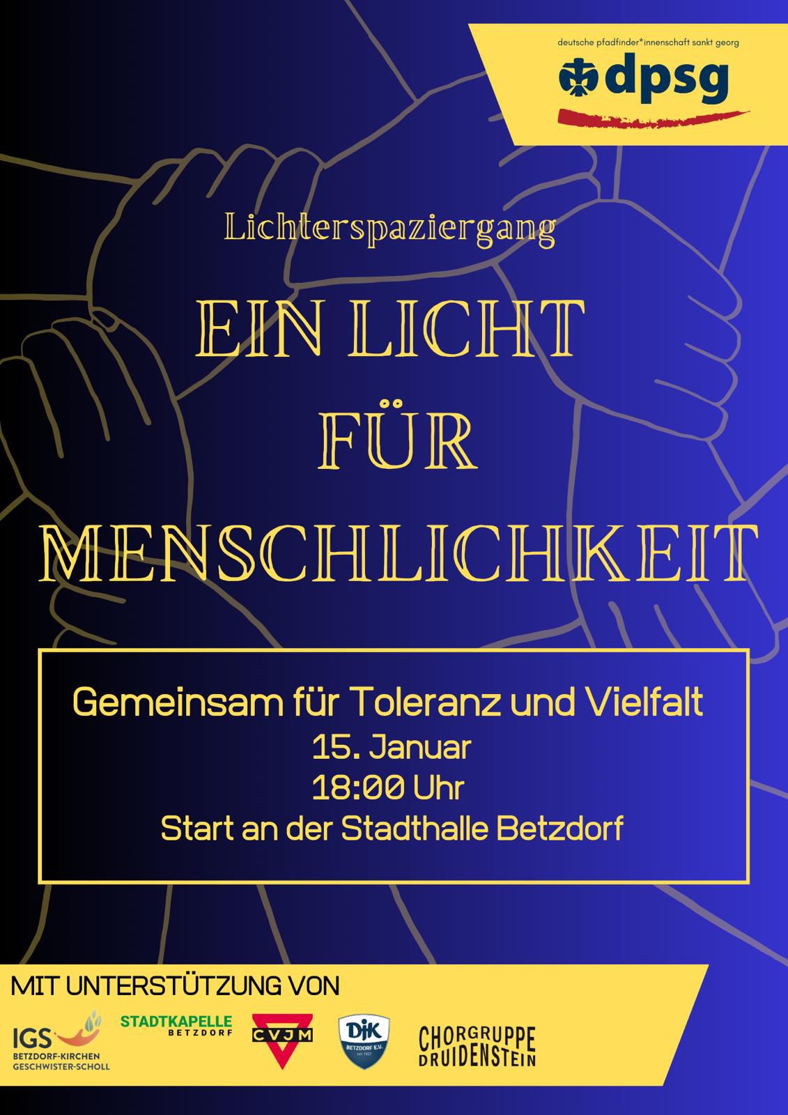 Flyer zur Demo am Mittwoch, 15.01.2025 ab 18:00, Start an Stadthalle Betzdorf